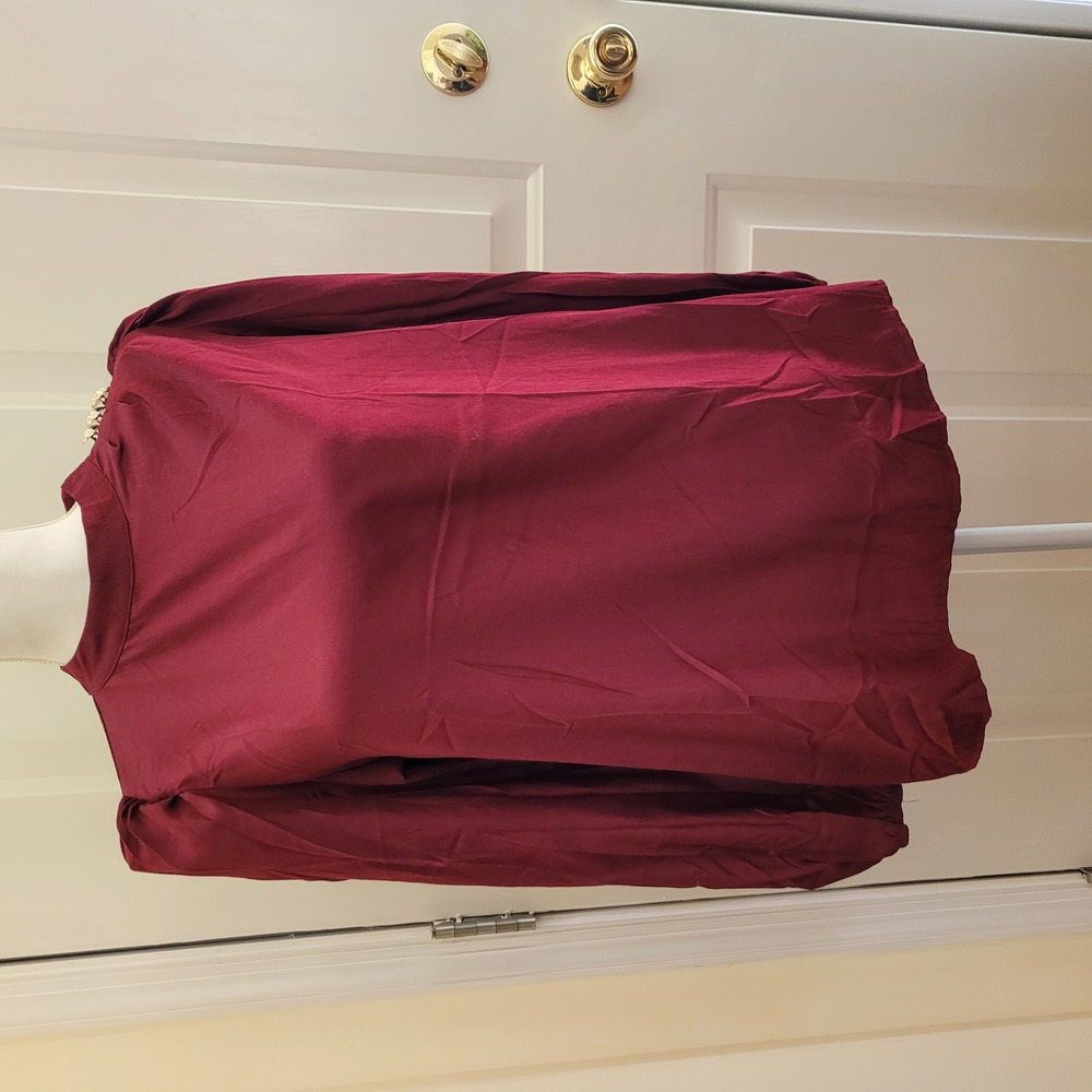 NWT L.I.F.E. Puffed Sleeve Long Sleeve Top Size M